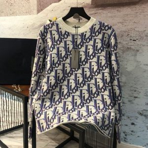 Replica Designer Dior Loose Jacquard Knit Top
