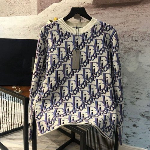 Replica Designer Dior Loose Jacquard Knit Top