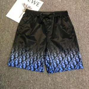 Replica Designer Dior Men Alphabet Print Gradient Shorts