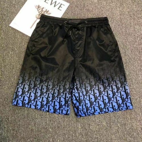 Replica Designer Dior Men Alphabet Print Gradient Shorts