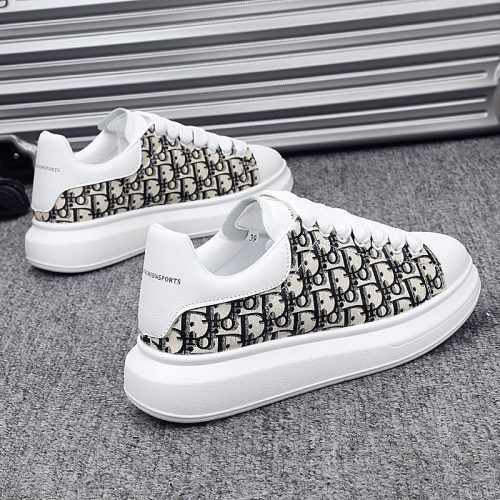 Replica Designer Dior Men Casual Alphabet Print Platform Shoes