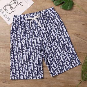 Replica Designer Dior Men Casual Letter Print Loose Shorts