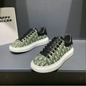 Replica Designer Dior Men Casual Letter Print Round Toe Platform Shoes