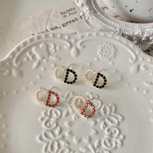 Replica Designer Dior Simple Contrast Earrings