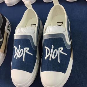 Replica Designer Dior Simple Letter Embroidery Loafers
