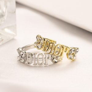Replica Designer Dior Simple Letter Metal Open Ring
