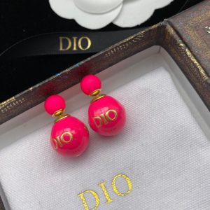 Replica Designer Dior Simple Letter Round Imitation Pearl Stud Earrings