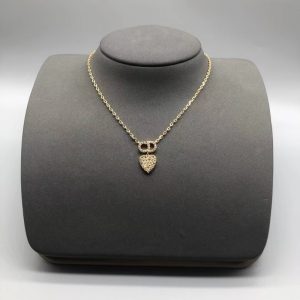 Replica Designer Dior Simple Metal Heart Necklace
