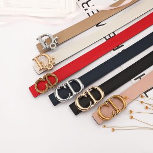 Replica Designer Dior Simple Metal Letter Belt