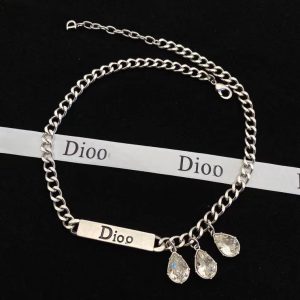 Replica Designer Dior Simple Metal Thick Chain Necklace