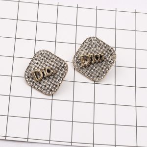 Replica Designer Dior Simple Square Rhinestone Stud Earrings