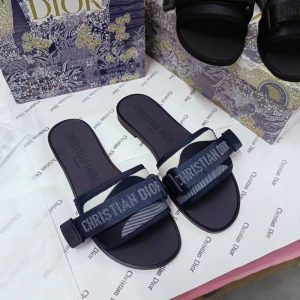 Replica Designer Dior Simple Velcro Flat Slippers