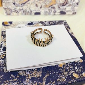 Replica Designer Dior Vintage Alphabet Cutout Ring
