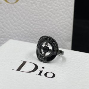 Replica Designer Dior Vintage Black Metal Ring