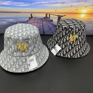 Replica Designer Dior Vintage Letter Embroidered Bucket Hat