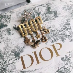Replica Designer Dior Vintage Letter Fringed Bee Brooch