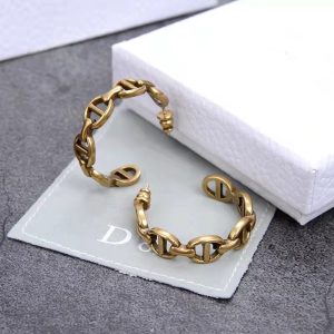 Replica Designer Dior Vintage Metal Cutout Stud Earrings
