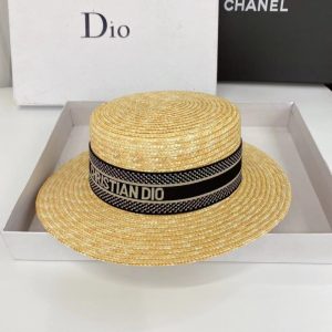 Replica Designer Dior Vintage Straw Sun Hat