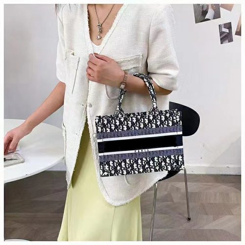 Replica Designer Dior Women Fashion Monogram Print Tote Bag