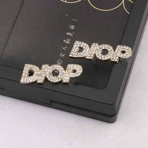 Replica Designer Dior Women Fashion Rhinestone Letter Earrings