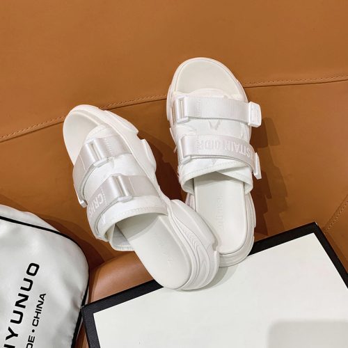 Replica Designer Dior Women Fashion Solid Color Platform Sports Slippers
