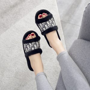 Replica Designer Dior Women Fashion Warm Flat Slippers