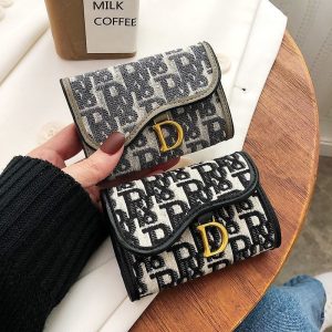 Replica Designer Dior Women Large Capacity Short Multi-Card Wallet