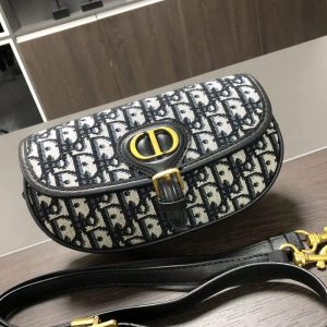 Replica Designer Dior Women Retro Alphabet Print Shoulder Bag
