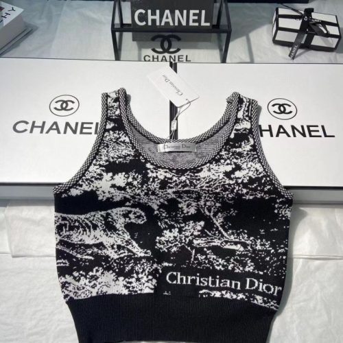 Replica Designer Dior Women'S Jacquard Knit Tank Top