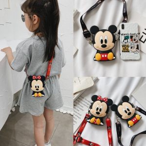 Replica Designer Disney Children Cute Cartoon Mickey And Minnie Silicone Bag