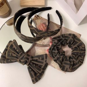 Replica Designer FENDI Double F Large Hair Ring Hair Accessories