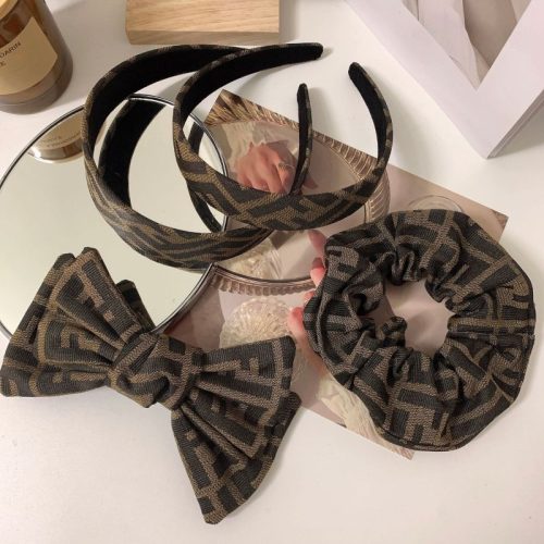 Replica Designer FENDI Double F Large Hair Ring Hair Accessories