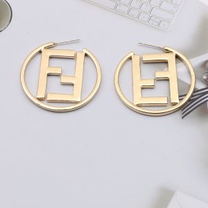 Replica Designer FENDI Double Round Fashion Women Earrings