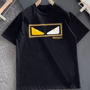 Replica Designer FENDI Little Monster Devil Eyes Couple Large Size Short-Sleeved T-Shirt