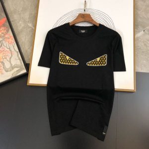 Replica Designer FENDI Little Monster Devil Eyes Couple Large Size Short-Sleeved T-Shirt