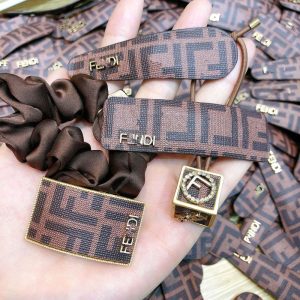 Replica Designer FENDI Women Double F Letter Clip Fashion Hair Accessories
