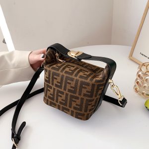 Replica Designer FENDI Women F Letter Retro Classic Old Flower Square Bag