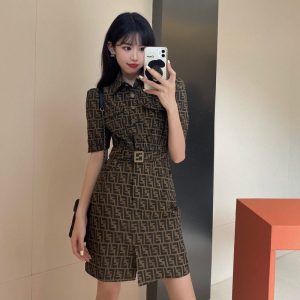 Replica Designer FENDI Women F Old Flower Dress