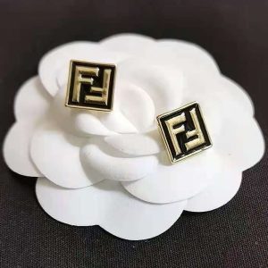 Replica Designer FENDI Women Simple F Letter Oil Drop Earrings