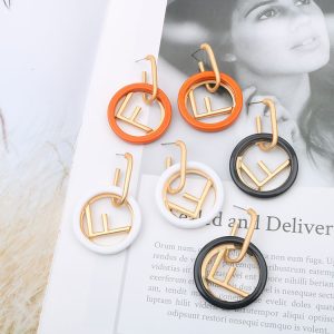 Replica Designer FENDI Women Temperament Personality Long Pin Earrings