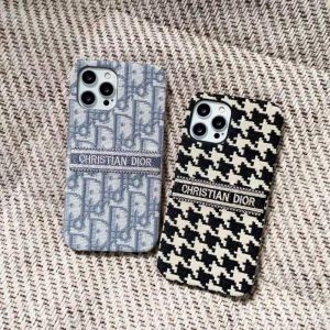 Replica Designer Fashion Fabric D Letter Embroidery Iphone Mobile Phone Case