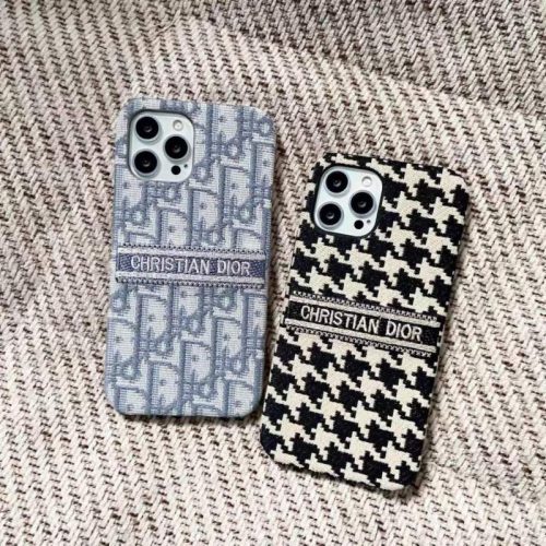 Replica Designer Fashion Fabric D Letter Embroidery Iphone Mobile Phone Case