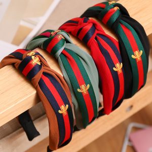 Replica Designer Fashion Stripe Little Bee Wide Headband