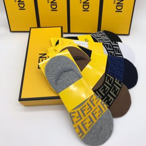Replica Designer Fendi 5pairs/set Gift Box Men Socks