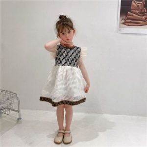 Replica Designer Fendi Children Girl Dress