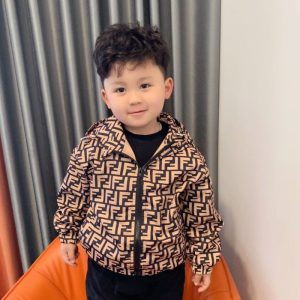 Replica Designer Fendi Children Kid Letter Hooded Jacket