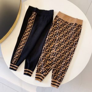 Replica Designer Fendi Children Kid Letter Knitted Pants
