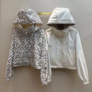 Replica Designer Fendi Double-Faced Hooded Jacket