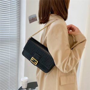 Replica Designer Fendi F Chain Messenger Shoulder Bag