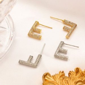 Replica Designer Fendi F Letter Earrings